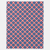 Blue Red Swirl Abstract Patroon Fleece Deken (Voorkant)