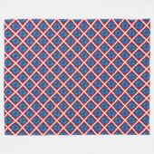 Blue Red Swirl Abstract Patroon Fleece Deken (Voorkant (Horizontaal))