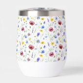 Blue Red Watercolor Wildflower (Voorkant)