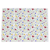 Blue Red Watercolor Wildflower Groot Cadeauzakje (Voorkant)