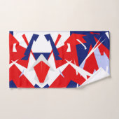 Blue Red White Abstract Art Bath Towels Bad Handdoek (Handdoek)