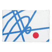 Blue Red White Abstracte Art Kussensloop (Achterkant)