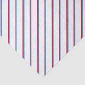 Blue Red White gepantserde strepes retro  Tissuepapier (Detail)