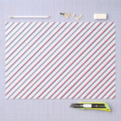 Blue Red White gepantserde strepes retro  Tissuepapier (Craft)