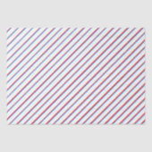 Blue Red White gepantserde strepes retro Tissuepapier (Voorkant)