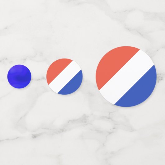 Blue Red White Patriotic Colors Confetti (Achterkanten)