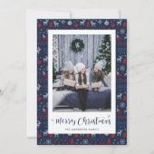 Blue Red White Ugly Sweater Feestdagenkaart (Voorkant)