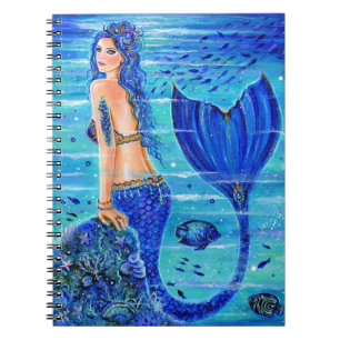 Blue Reef Mermaid notitieboek van Renee Lavoie