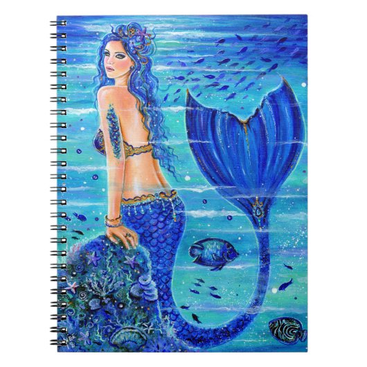 Blue Reef Mermaid notitieboek van Renee Lavoie (Voorkant)