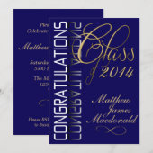 Blue Reflection Formal Graduation Party Kaart (Voorkant / Achterkant)