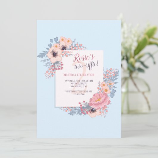 Blue Reflection Invitation Kaart (Staand voorkant)