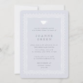 Blue Regency Afternoon Tea Bruids/Trouwdouche Kaart (Voorkant)