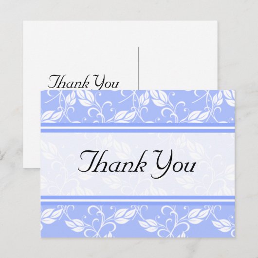 Blue Regency Dank u Briefkaarten (Voorkant / Achterkant)