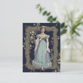 Blue Regency Lady Briefkaart (Staand voorkant)