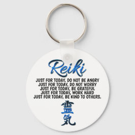 Blue Reiki Principles Keying Sleutelhanger