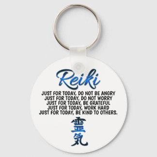 Blue Reiki Principles Keying Sleutelhanger