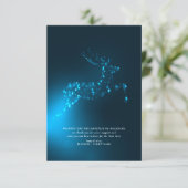 Blue Reindeer Elegant Business Corporate Christmas Bedankkaart (Staand voorkant)