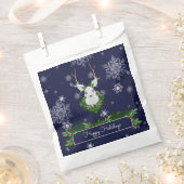 Blue Reindeer Favor Bag Bedankzakje (Geknipt)