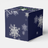 Blue Reindeer Favor Box Bedankdoosjes (Achterkant)