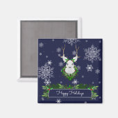 Blue Reindeer Magnet (Voorkant / Achterkant)