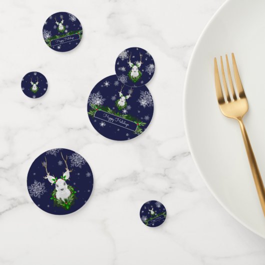 Blue Reindeer Table Confetti (Groep)