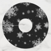 Blue Reindeer Wine Glass Tags Wijnglaslabel (Achterkant)