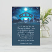 Blue Religious Nativity 5x7 kerst Kaart (Staand voorkant)