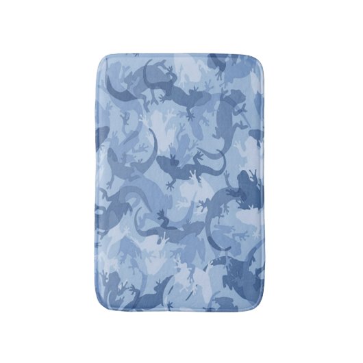 Blue Reptile Camouflage Bath Mat (Voorkant Verticaal)
