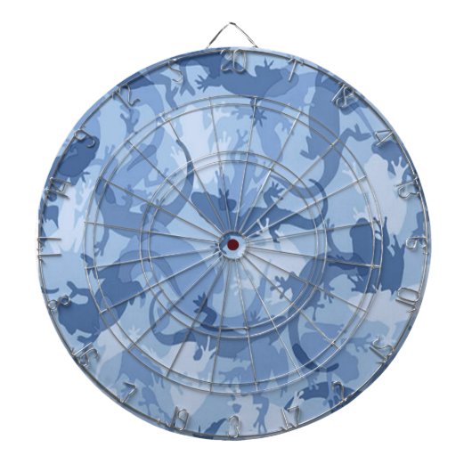 Blue Reptile Camouflage Dart Board Dartbord (Voorkant)