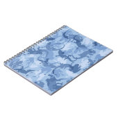 Blue Reptile Camouflage Spiral Notitieboek (Linkerzijde)