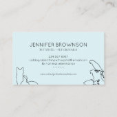 Blue Rescue Dierenartsenhond kat vis konijn vogel Visitekaartje (Achterkant)