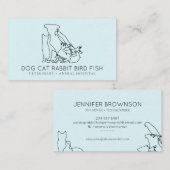 Blue Rescue Dierenartsenhond kat vis konijn vogel Visitekaartje (Voorkant / Achterkant)