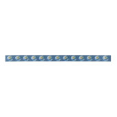 Blue Respect Planet Earth Ribbon Satijnen Lint (Voorkant)