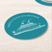 Blue Retirement Cruising Ronde Kartonnen Onderzetter (Gebogen)