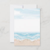 Blue Retro Baby on board Surf Baby shower Bedankkaart (Achterkant)