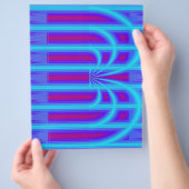 Blue Retro Cathedral Bulk Scrapbook Paper Pages Flyer (Hand)