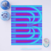 Blue Retro Cathedral Bulk Scrapbook Paper Pages Flyer (Enkel)