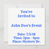 Blue Retro Cross Kaart (Achterkant)