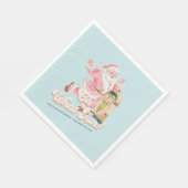 Blue Retro - Groovy Santa Claus Holiday Party Servet (Hoek)