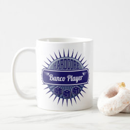 Blue Retro Hardcore Bunco Speler Dice Koffiemok