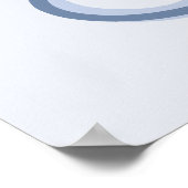 Blue Retro Heart Coquette Cake Verjaardag Welkom Poster (Hoek)