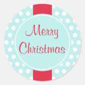 Blue Retro Merry Stickers (Voorkant)