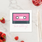 Blue Retro Mixtape Wedding Servet (Insitu)