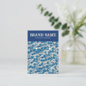 Blue Retro Modern Wave Oorbellen Display Kaart Visitekaartje (Staand voorkant)