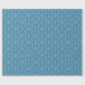 Blue Retro Patterned Cadeaupapier (Vlak)