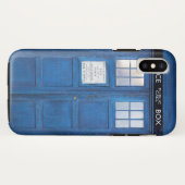 Blue Retro Phone Booth Call Box Case-Mate iPhone Case (Achterkant (horizontaal))