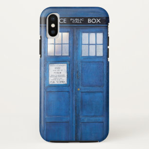 Blue Retro Phone Booth Call Box Case-Mate iPhone Case