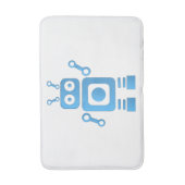 Blue Retro Robot Badmat (Voorkant Verticaal)