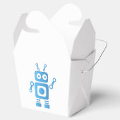 Blue Retro Robot Bedankdoosjes (Geopend)