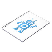 Blue Retro Robot Notitieboek (Linkerzijde)